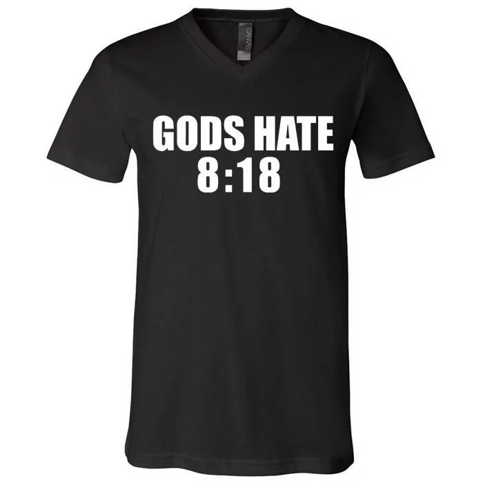 Closed Casket Activities GodS Hate 8 18 V-Neck T-Shirt