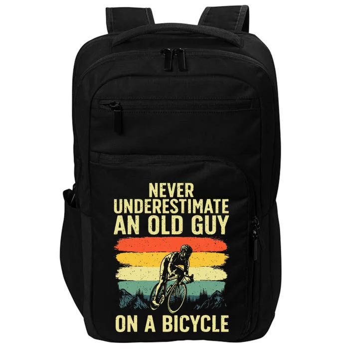 Cool Cycling Art For Grandpa Bicycle Riding Impact Tech Backpack