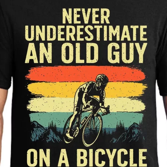 Cool Cycling Art For Grandpa Bicycle Riding Pajama Set