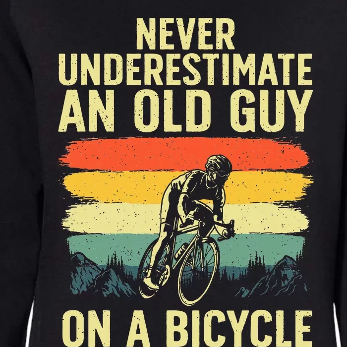 Cool Cycling Art For Grandpa Bicycle Riding Womens California Wash Sweatshirt