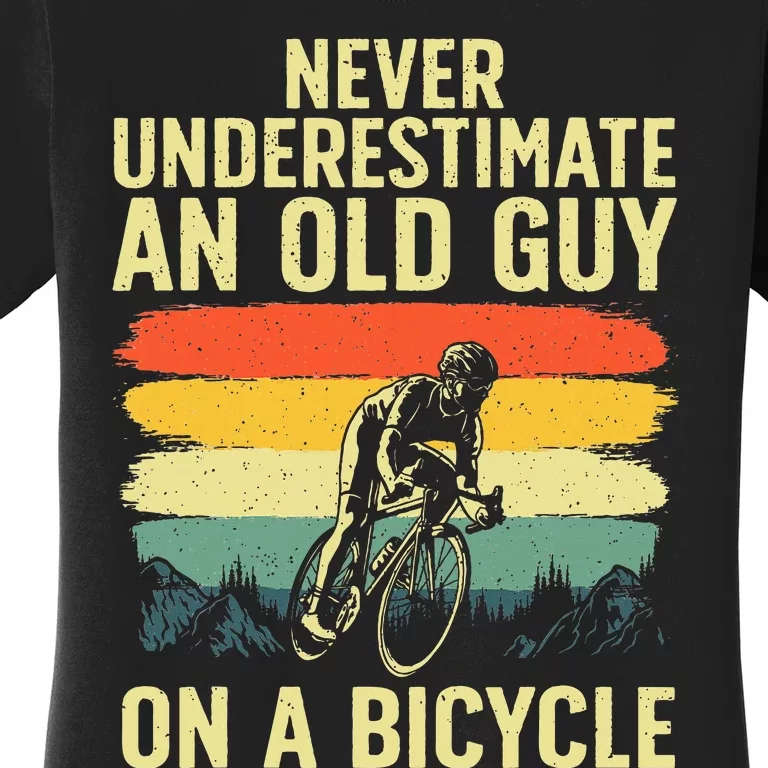 Cool Cycling Art For Grandpa Bicycle Riding Women's T-Shirt