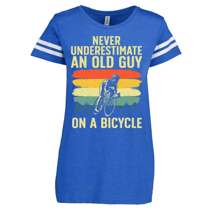 Cool Cycling Art For Grandpa Bicycle Riding Enza Ladies Jersey Football T-Shirt