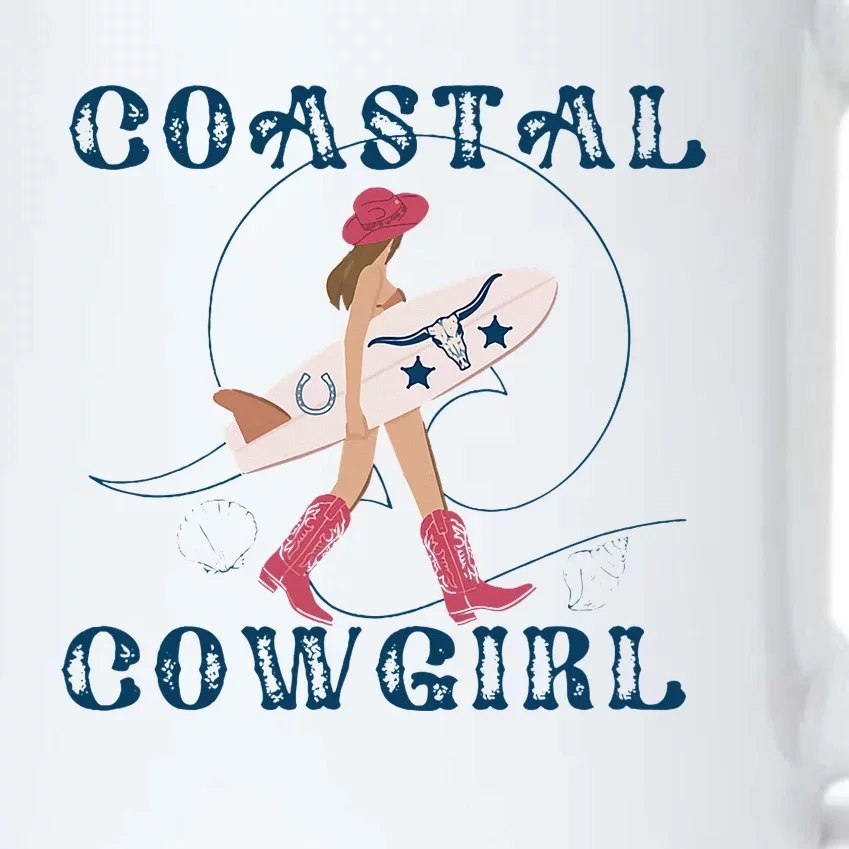 Coastal Cowgirl Aesthetic Cowgirl Surf Beach Cowgirls Outfit Black Color Changing Mug