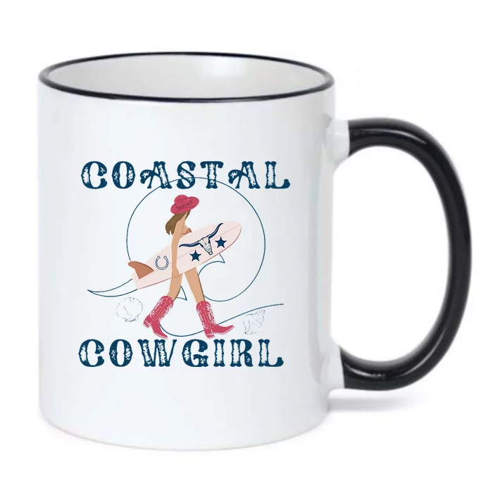 Coastal Cowgirl Aesthetic Cowgirl Surf Beach Cowgirls Outfit Black Color Changing Mug