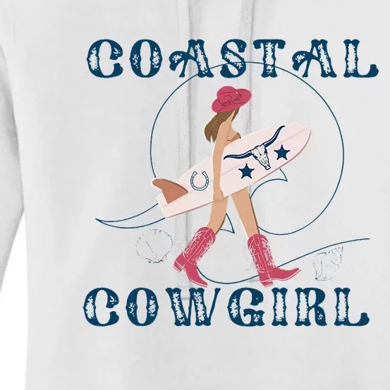 Coastal Cowgirl Aesthetic Cowgirl Surf Beach Cowgirls Outfit Women's Pullover Hoodie