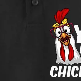 Cute Chicken Art Chicken Farmer Lovers Dry Zone Grid Performance Polo