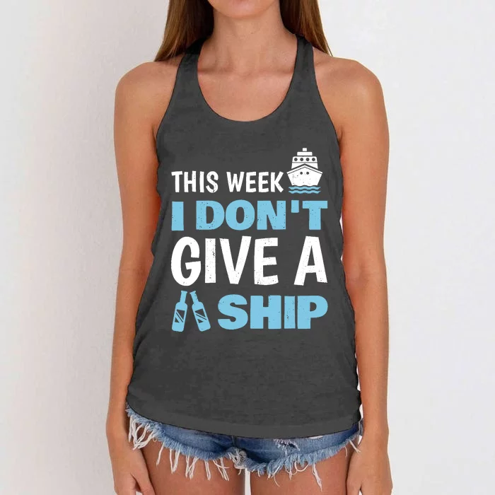 Cool Cruise Art Cruise Vacation Cruise Ship Couple Women's Knotted Racerback Tank