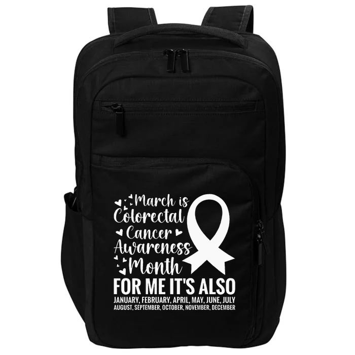 Colorectal Cancer Awareness Month Colon Cancer Survivor Impact Tech Backpack