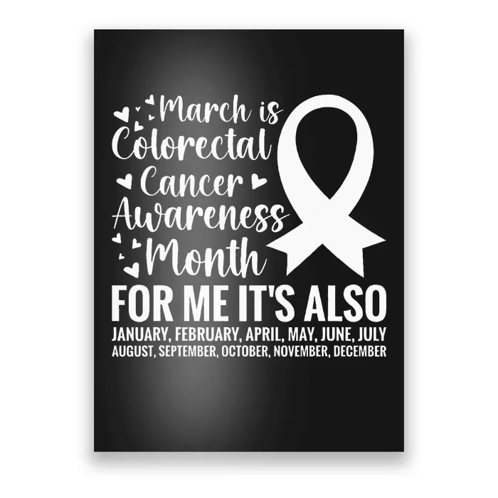 Colorectal Cancer Awareness Month Colon Cancer Survivor Poster