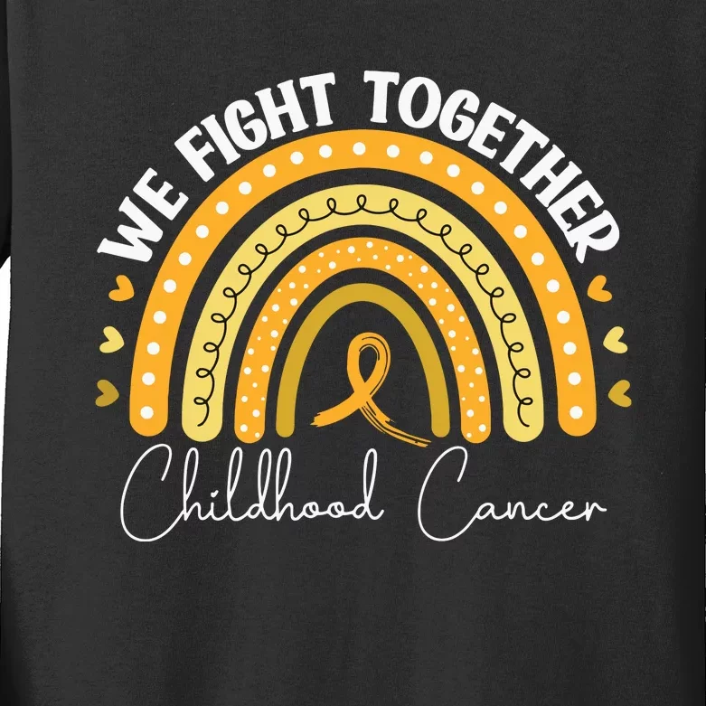 Childhood Cancer Awareness Gold Ribbon Kids Long Sleeve Shirt