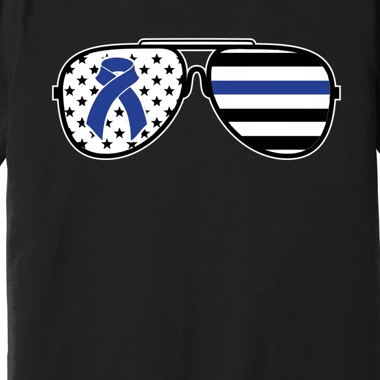 Colon Cancer Awareness Month Sunglasses Premium T-Shirt