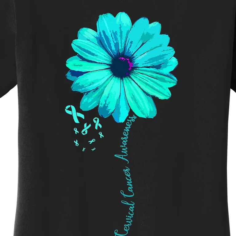 Cervical Cancer Awareness Family Survivor Pretty Gift Women's T-Shirt