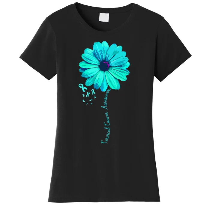 Cervical Cancer Awareness Family Survivor Pretty Gift Women's T-Shirt