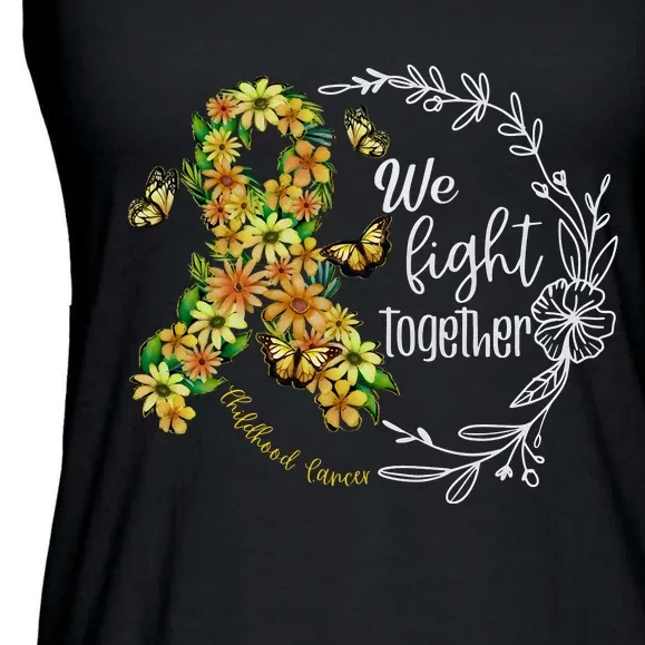 Childhood Cancer Awareness We Fight Together Ladies Essential Flowy Tank