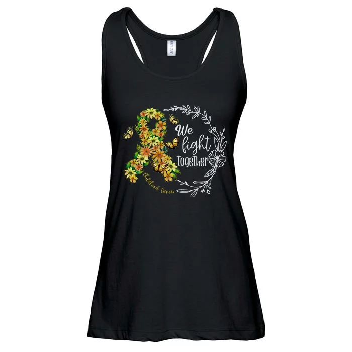 Childhood Cancer Awareness We Fight Together Ladies Essential Flowy Tank