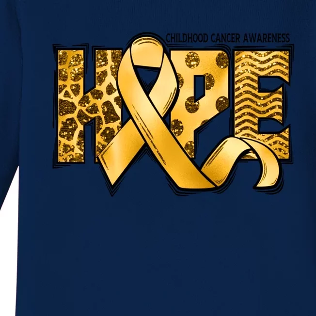 Childhood Cancer Awareness Hope In September We Wear Gold Gift Baby Long Sleeve Bodysuit