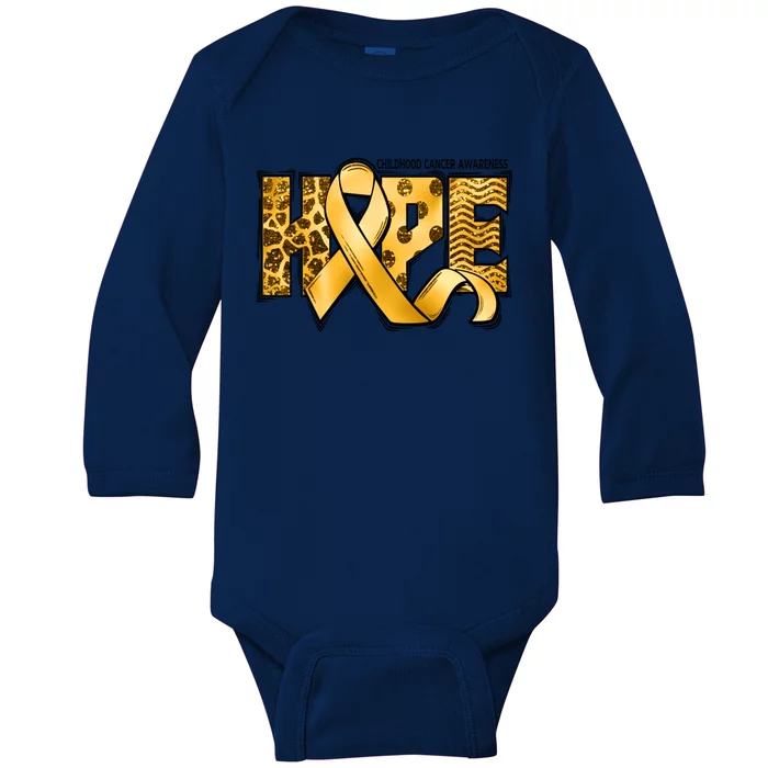 Childhood Cancer Awareness Hope In September We Wear Gold Gift Baby Long Sleeve Bodysuit