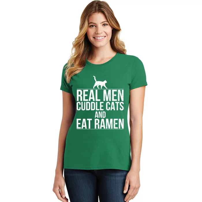 Cuddle Cats And Eat Ramen Women's T-Shirt