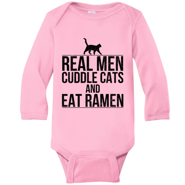 Cuddle Cats And Eat Ramen Baby Long Sleeve Bodysuit