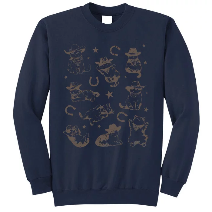 Cowboy Cats And Kittens Western Cowboy Vintage Tall Sweatshirt