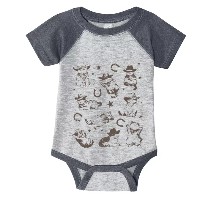 Cowboy Cats And Kittens Western Cowboy Vintage Infant Baby Jersey Bodysuit