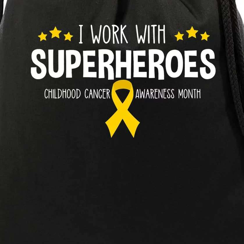 Childhood Cancer Awareness Rn Nurse Pediatric Oncology Drawstring Bag