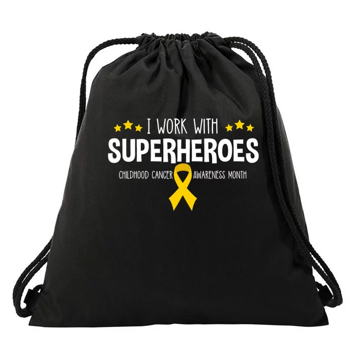 Childhood Cancer Awareness Rn Nurse Pediatric Oncology Drawstring Bag