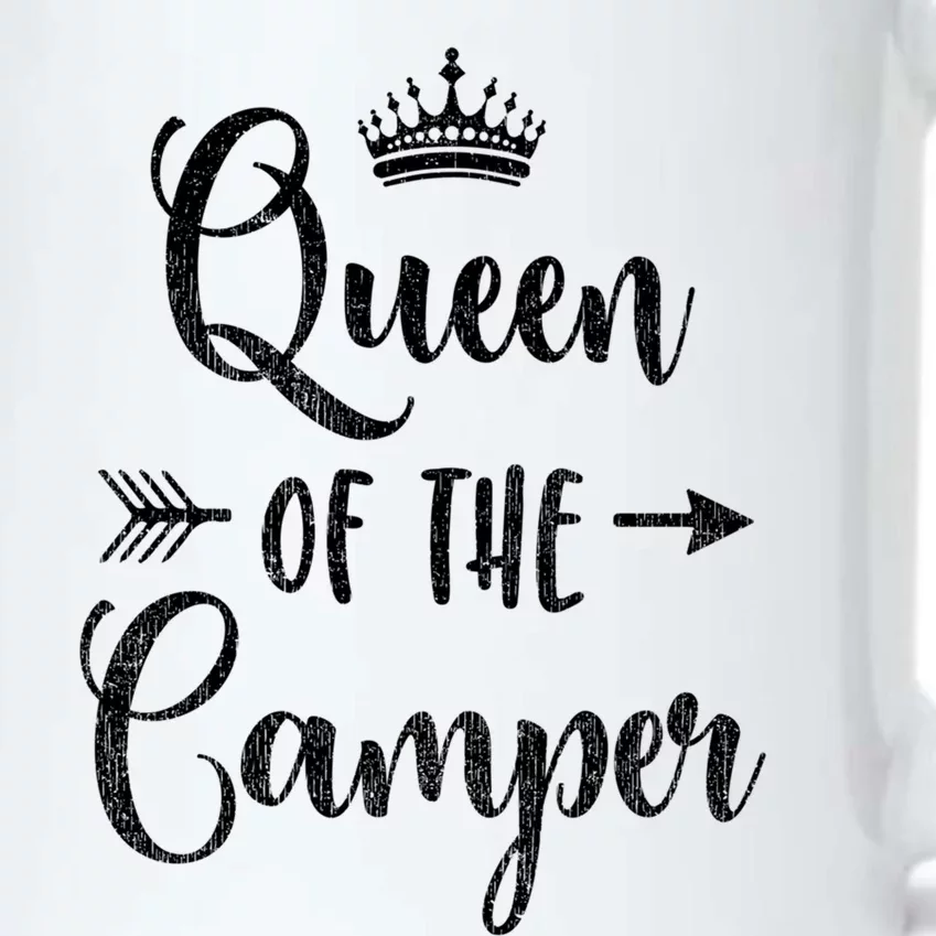 Cute Camping Accessory Rv Queen Of The Camper Funny Gift Black Color Changing Mug