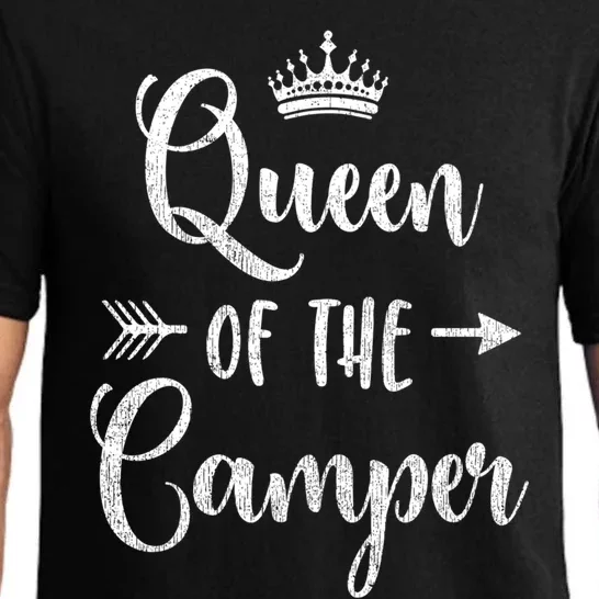 Cute Camping Accessory Rv Queen Of The Camper Funny Gift Pajama Set