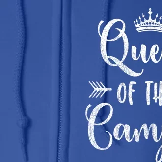 Cute Camping Accessory Rv Queen Of The Camper Funny Gift Full Zip Hoodie