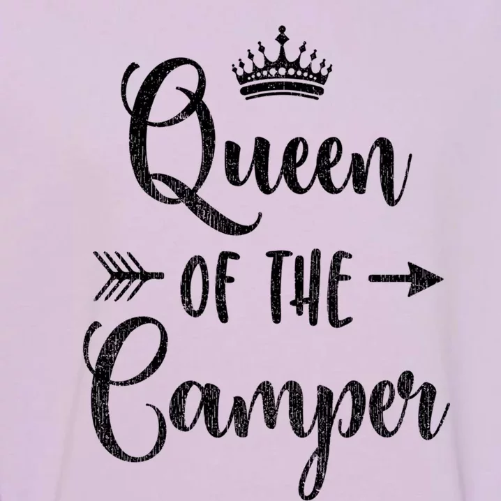 Cute Camping Accessory Rv Queen Of The Camper Funny Gift Garment-Dyed Sweatshirt