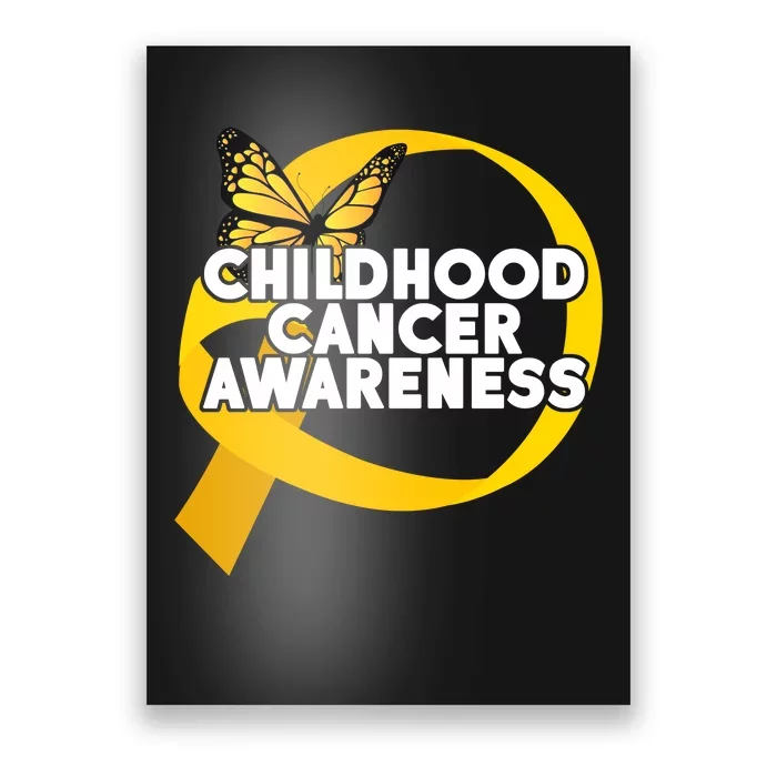 Childhood Cancer Awareness Butterfly Ribbon Poster