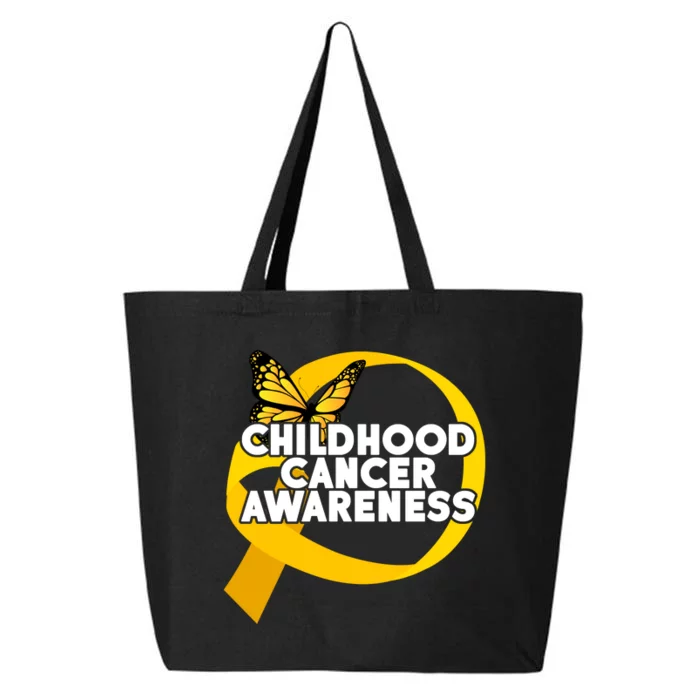 Childhood Cancer Awareness Butterfly Ribbon 25L Jumbo Tote