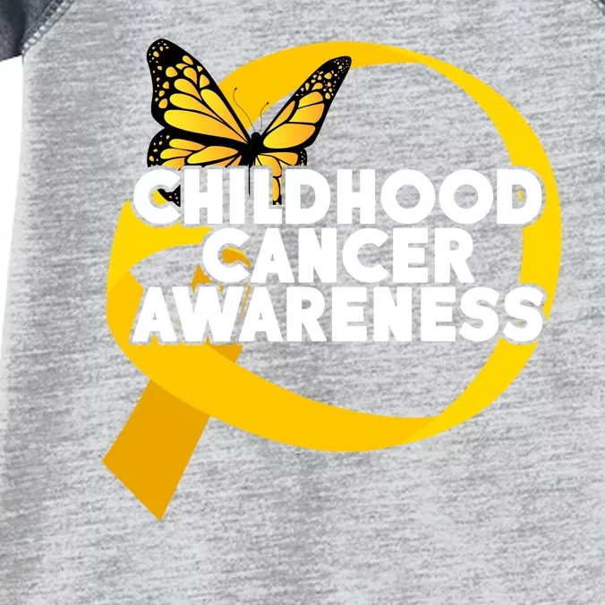 Childhood Cancer Awareness Butterfly Ribbon Infant Baby Jersey Bodysuit