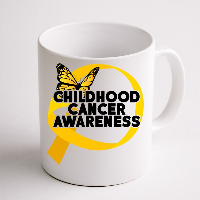 Childhood Cancer Awareness Butterfly Ribbon Front & Back Coffee Mug