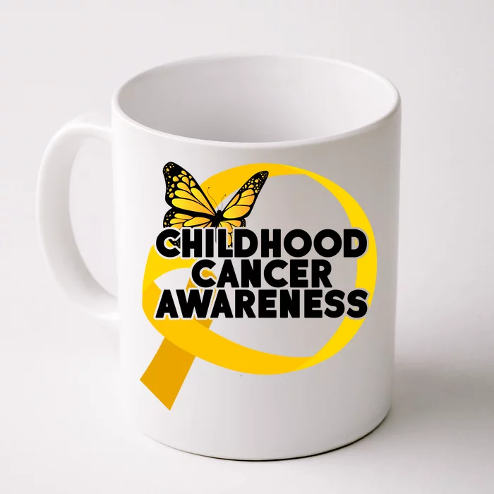 Childhood Cancer Awareness Butterfly Ribbon Front & Back Coffee Mug