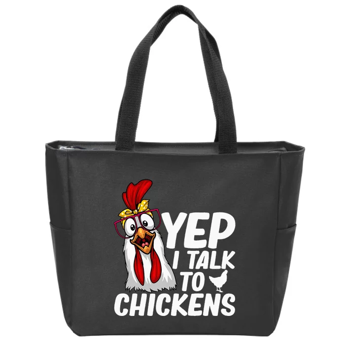 Cute Chicken Art Chicken Farmer Lovers Zip Tote Bag