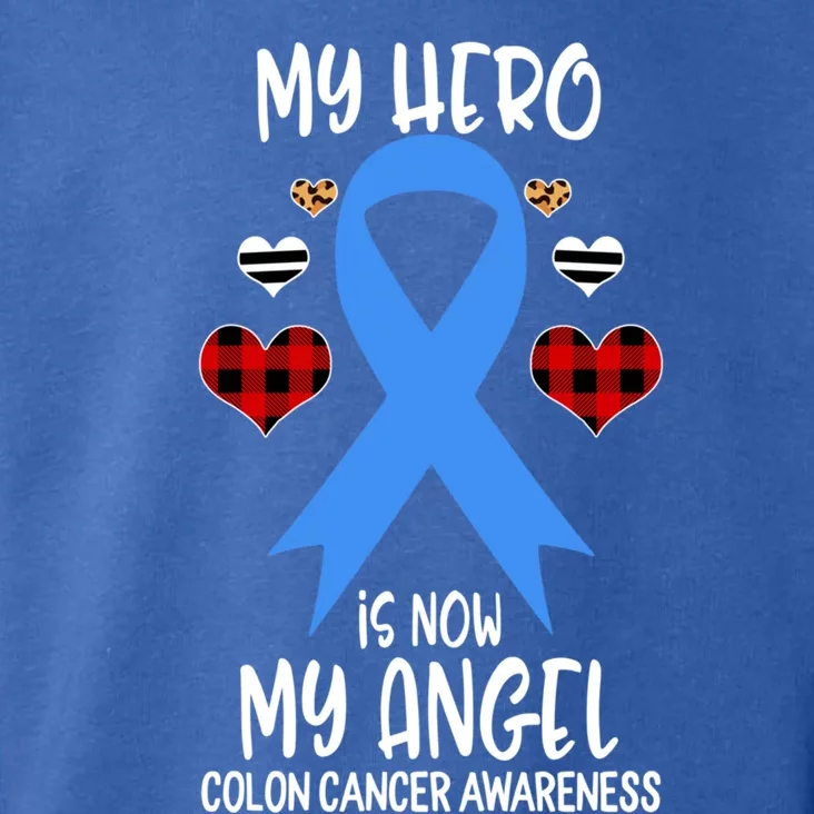 Colon Cancer Awareness Remembrance Hero Is Now My Angel Gift Toddler Hoodie