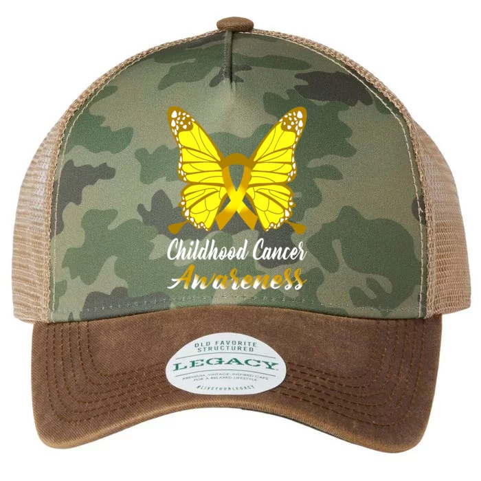 Childhood Cancer Awareness Butterfly Ribbon Support Legacy Tie Dye Trucker Hat