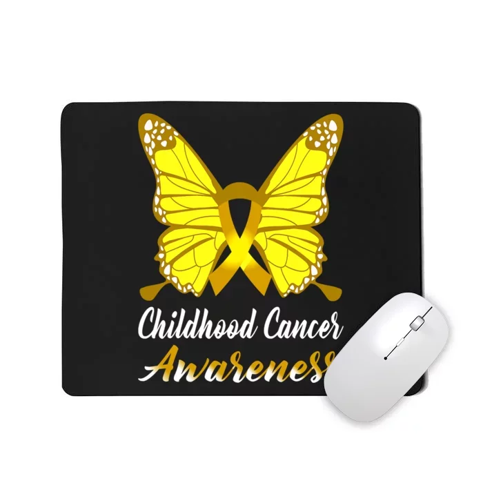 Childhood Cancer Awareness Butterfly Ribbon Support Mousepad