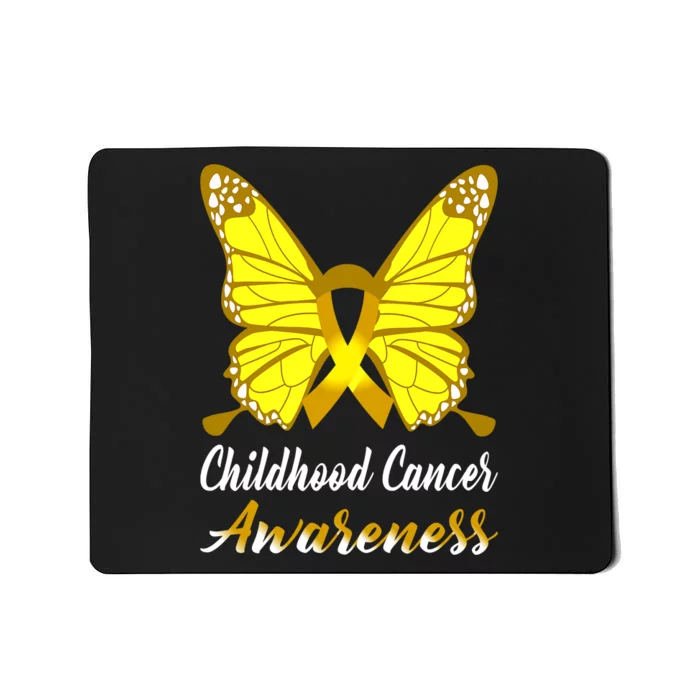 Childhood Cancer Awareness Butterfly Ribbon Support Mousepad