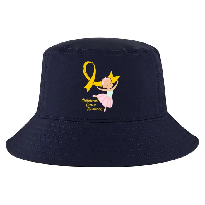 Childhood Cancer Awareness Yellow RIbbon Ballerina Cool Comfort Performance Bucket Hat