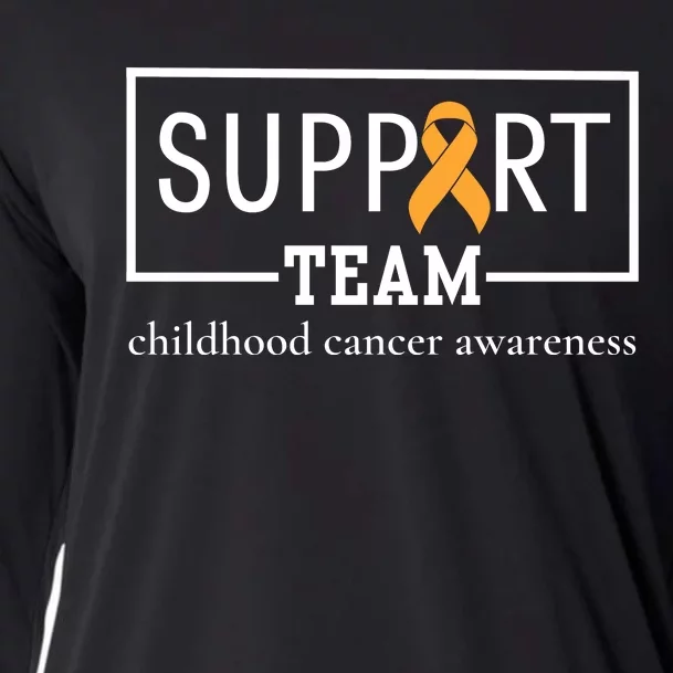 Childhood Cancer Awareness Support Team Cooling Performance Long Sleeve Crew