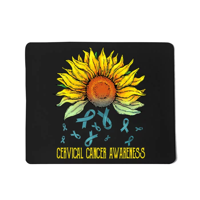 Cervical Cancer Awareness Sunflower Mousepad