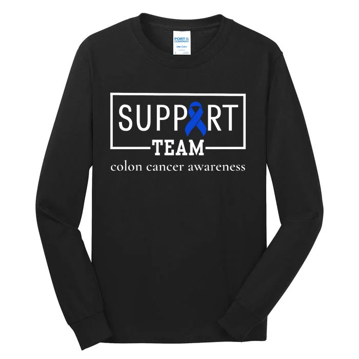 Colon Cancer Awareness Support Team Tall Long Sleeve T-Shirt