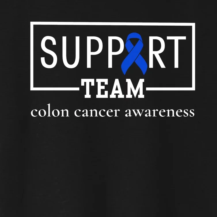 Colon Cancer Awareness Support Team Women's Crop Top Tee