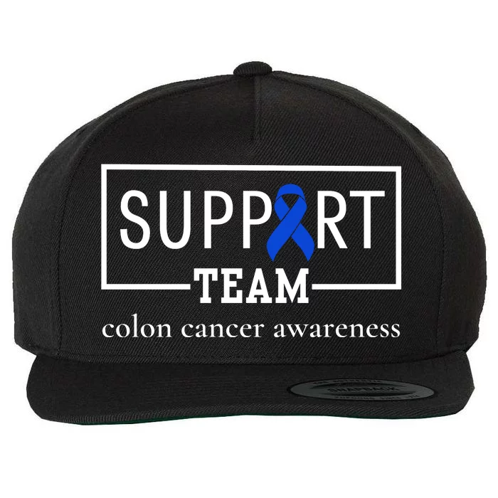 Colon Cancer Awareness Support Team Wool Snapback Cap