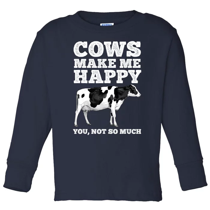 Cool Cow Art For Women Cow Farmer Dairy Cows Farm Animal Toddler Long Sleeve Shirt