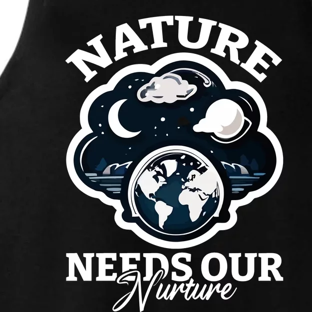 Climate Change Awareness Print Ladies Tri-Blend Wicking Tank