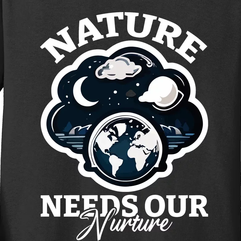 Climate Change Awareness Print Kids Long Sleeve Shirt